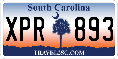 SC license plate XPR893