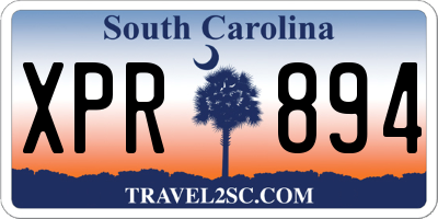 SC license plate XPR894