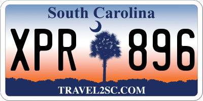 SC license plate XPR896