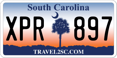 SC license plate XPR897