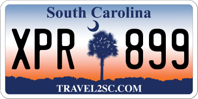 SC license plate XPR899