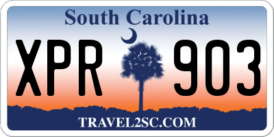SC license plate XPR903