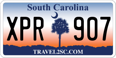 SC license plate XPR907
