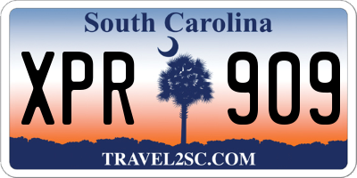 SC license plate XPR909