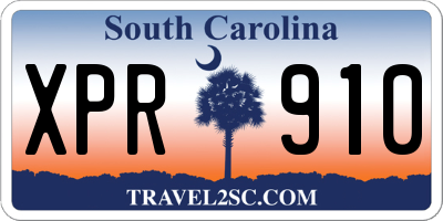 SC license plate XPR910
