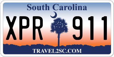 SC license plate XPR911
