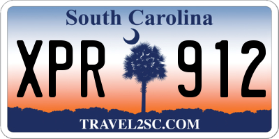 SC license plate XPR912