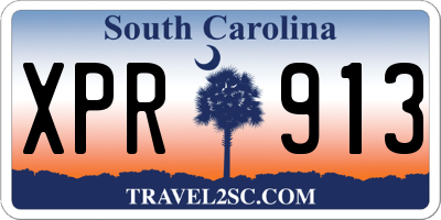 SC license plate XPR913