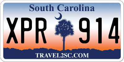SC license plate XPR914