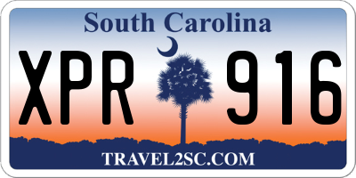 SC license plate XPR916