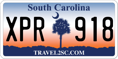 SC license plate XPR918