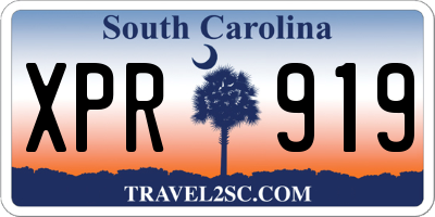 SC license plate XPR919