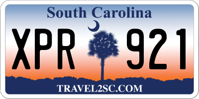 SC license plate XPR921