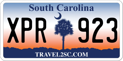 SC license plate XPR923