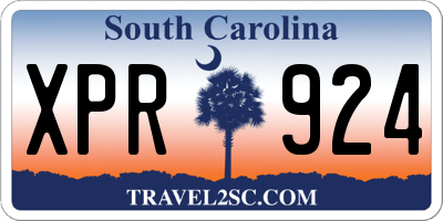 SC license plate XPR924