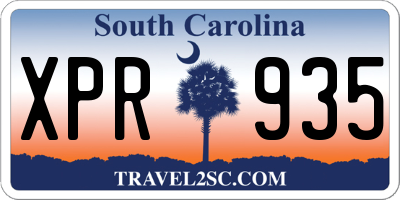 SC license plate XPR935