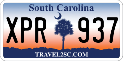 SC license plate XPR937
