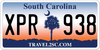 SC license plate XPR938