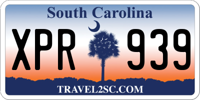 SC license plate XPR939