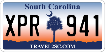 SC license plate XPR941