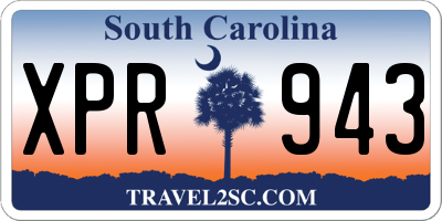SC license plate XPR943