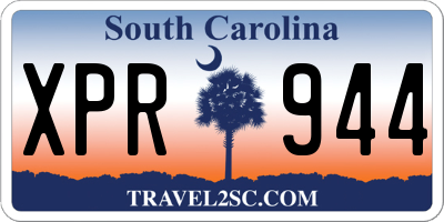 SC license plate XPR944