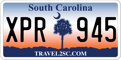 SC license plate XPR945