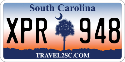 SC license plate XPR948
