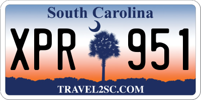 SC license plate XPR951