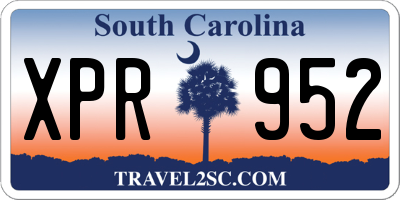 SC license plate XPR952