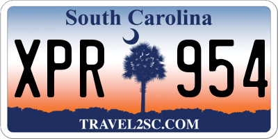 SC license plate XPR954