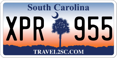 SC license plate XPR955