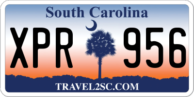 SC license plate XPR956