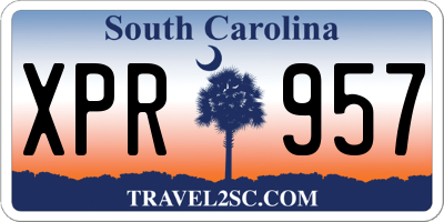 SC license plate XPR957