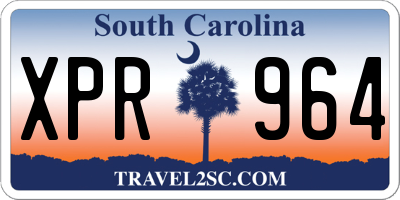 SC license plate XPR964