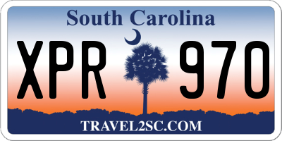 SC license plate XPR970