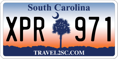 SC license plate XPR971