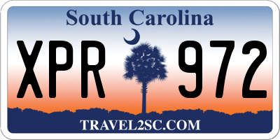 SC license plate XPR972
