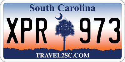 SC license plate XPR973