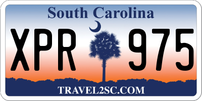 SC license plate XPR975