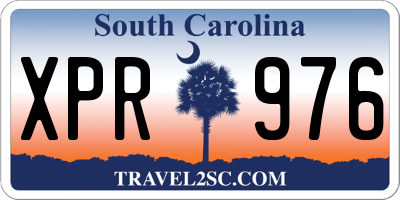 SC license plate XPR976