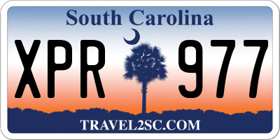 SC license plate XPR977