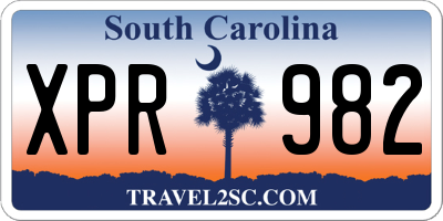 SC license plate XPR982