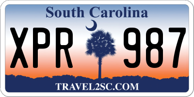 SC license plate XPR987