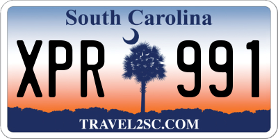 SC license plate XPR991