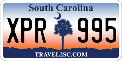 SC license plate XPR995