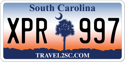 SC license plate XPR997