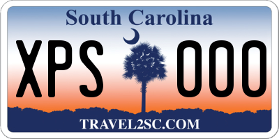 SC license plate XPS000