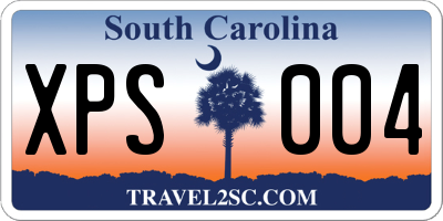 SC license plate XPS004