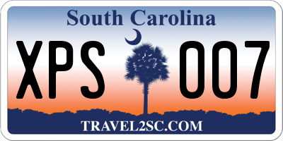 SC license plate XPS007